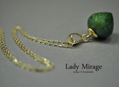 Grüne Jade Schmuck - 14k - Edelstein Kette 925 Silber - Zwiebelform Anhänger - AAA Qualität - Luxuriöse - Geschenkidee Ehefrau